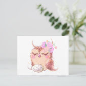 Carte Postale Eule Uhu Eier owl eggs (Debout devant)