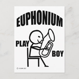 Carte Postale Euphonium Play Boy
