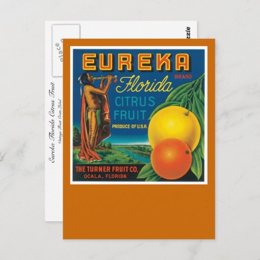 Carte Postale Eureka Florida Citrus Fruit (Devant / Derrière)