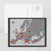carte postale euro flags (Devant / Derrière)