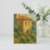 Carte Postale Euro Summer Oil Peinture Villa (Debout devant)
