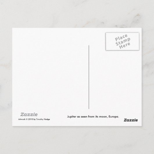 Carte Postale Europa (Dos)