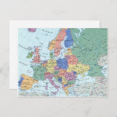 Carte postale Europe (Devant / Derrière)