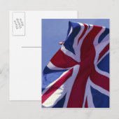 Carte Postale Europe, Angleterre, drapeau britannique (Devant / Derrière)