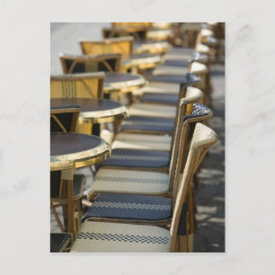 Carte Postale Europe, France, Paris, Beaubourg: Cafe Tables /