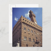 Carte Postale Europe, Italie, Florence. Le Plazzo médiéval (Devant / Derrière)