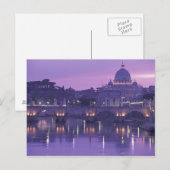 Carte Postale Europe, Italie, Rome. Saint-Pierre et Ponte Sant (Devant / Derrière)