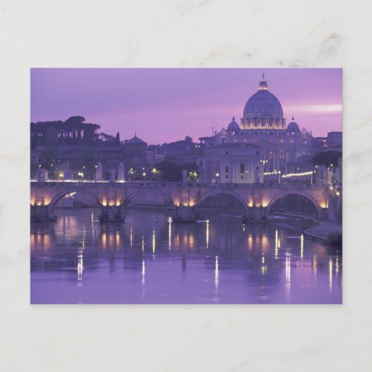 Carte Postale Europe, Italie, Rome. Saint-Pierre et Ponte Sant (Devant)
