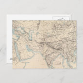 Carte Postale Europe physique et Asie (Devant / Derrière)