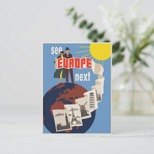 Carte Postale Europe - Voir l'Europe (Debout devant)