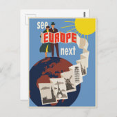Carte Postale Europe - Voir l'Europe (Devant / Derrière)