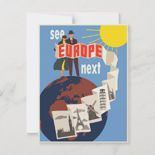 Carte Postale Europe - Voir l'Europe