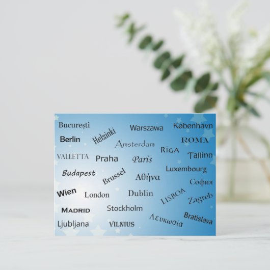 Carte Postale European Union Capitals (Debout devant)