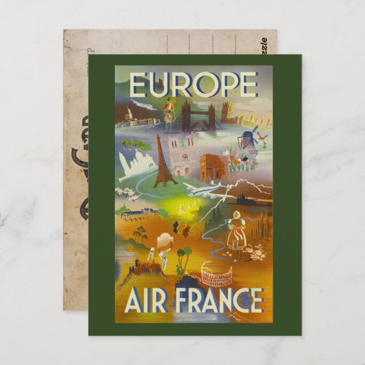 Carte postale européenne (Devant / Derrière)