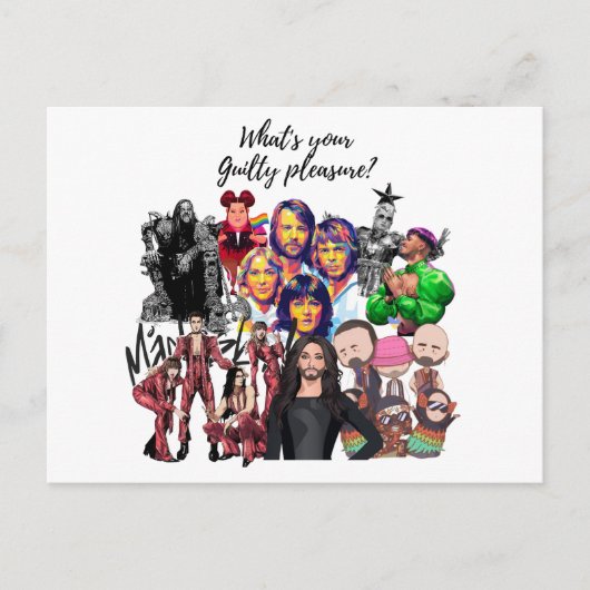 Carte Postale Eurovision Songcontest 2024 Malmo Sweden Singing (Devant)