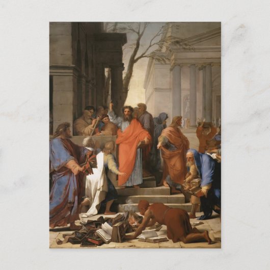 Carte Postale Eustache Le Sueur-Prédication de saint Paul à Ephè (Devant)