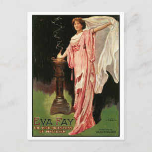 Carte Postale Eva Fay ~ La Haute Prêtre de la Magie du Mysticism