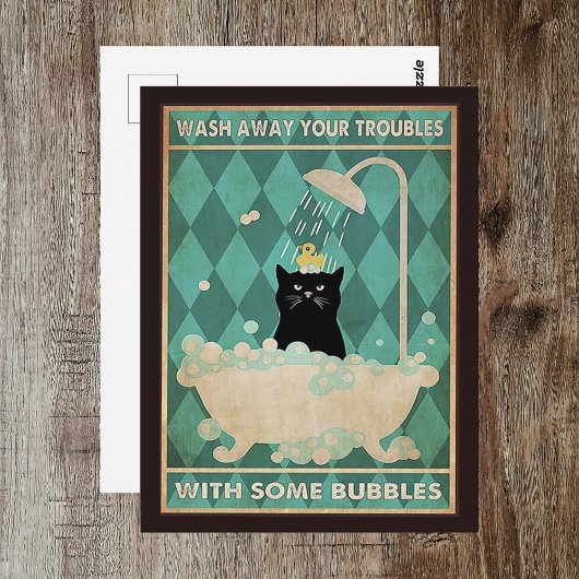 Carte Postale Évadez-vous de vos ennuis - Chaton mignon rétabli 