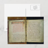 Carte Postale Évangile Folios de Saint-Serge de Radonej (Devant / Derrière)
