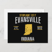 Carte Postale Evansville (Devant / Derrière)
