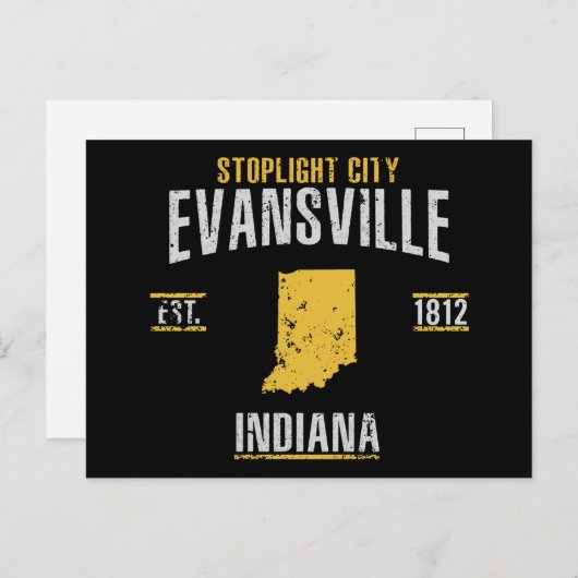 Carte Postale Evansville (Devant / Derrière)