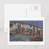 Carte Postale Evansville, Indiana - Scènes de grandes lettres (Devant / Derrière)