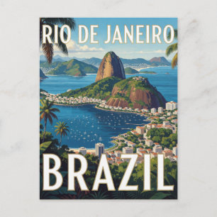 Carte Postale Évasion côtière du Pain de Sucre à Rio de Janeiro