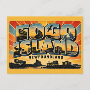 Carte Postale Évasion de l'île de Fogo Terre-Neuve
