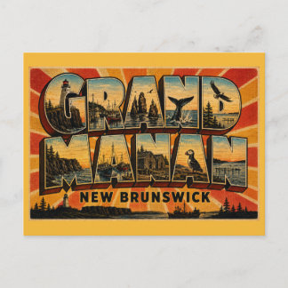 Carte Postale Évasion de l'île de Grand Manan, Nouveau-Brunswick