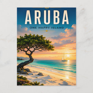 Carte Postale 🌴 Évasion de plage caribéenne à Aruba ☀️