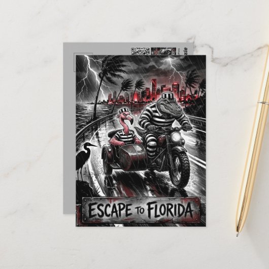 Carte Postale Évasion en Floride Voyage (Devant/Arrière en situation)