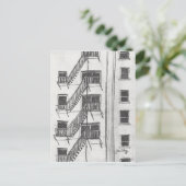 Carte Postale Évasion par incendie (Debout devant)