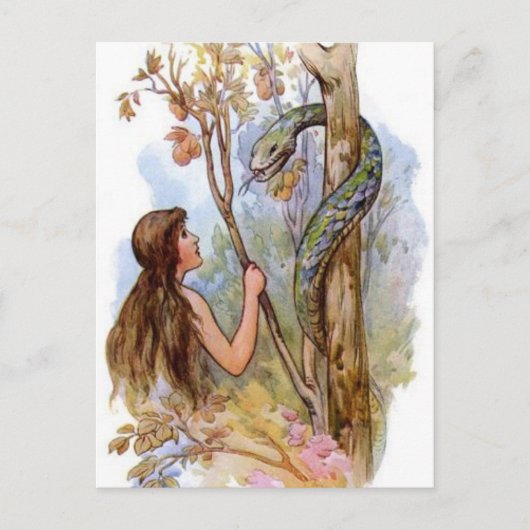 Carte Postale Eve Et Le Serpent (Devant)