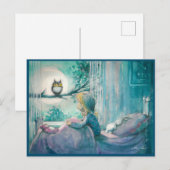 Carte Postale EVE Peint Bonne Chouette de nuit (Devant / Derrière)