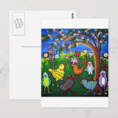 Carte Postale Évêché Chicks in Peeps Fun Whimsical (Devant / Derrière)