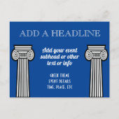 Carte Postale Événement de thème grec avec colonnes n'importe qu (Devant)