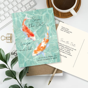 Carte Postale Événement Koi Paire Tropicale