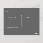 Carte Postale Événement Lèvres Vert Menthe & Blanc Faux Argent B (Dos)