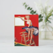 Carte Postale Éventail Pin Up (Debout devant)