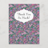 Carte Postale Éventails japonais de coquelicots pour la fête des (Devant)