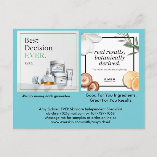 Carte Postale EVER Skincare (Devant)