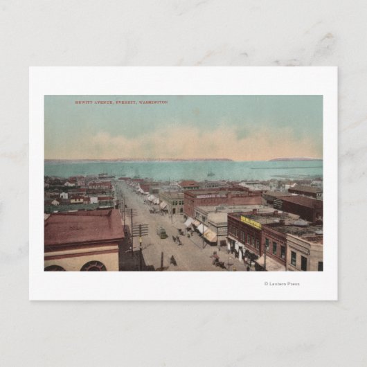 Carte Postale Everett, WAView de Hewitt Ave.Everett, WA (Devant)