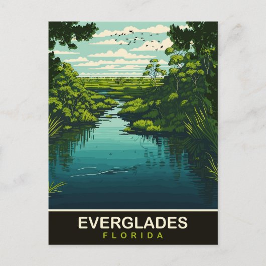 Carte Postale Everglades, Floride, Voyage (Devant)