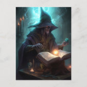 Carte Postale Evil Dark Wizard Mage Magique Imaginaire Art (Devant)