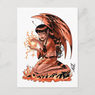 Carte Postale Evil Fairy faisant Magie par Al Rio