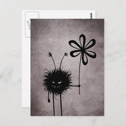 Carte postale Evil Flower Bug (Devant / Derrière)