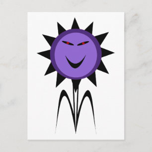 Carte postale Evil Flower Kawaii Goth Halloween
