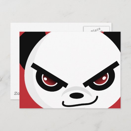 Carte postale Evil Panda (Devant / Derrière)