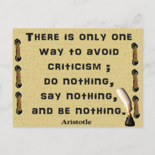 Carte Postale Éviter la critique