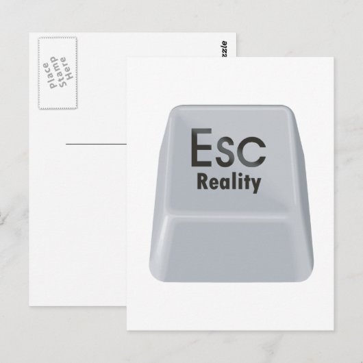 Carte Postale Éviter la réalité (Devant / Derrière)